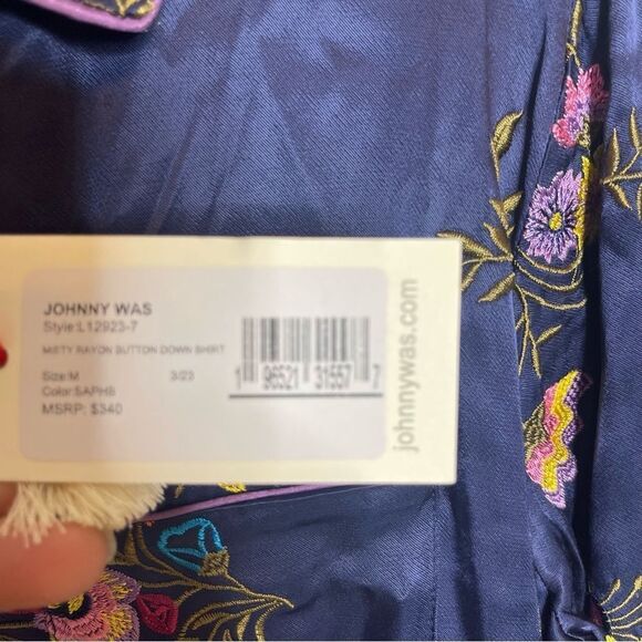 Johnny Was MISTY RAYON BUTTON DOWN SHIRT NWT Medium - Picture 7 of 11